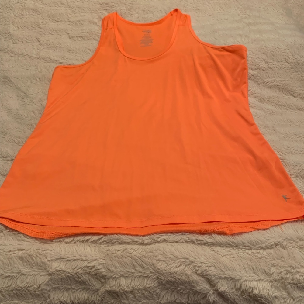 Danskin Orange Relaxed Sleeveless Tank Top